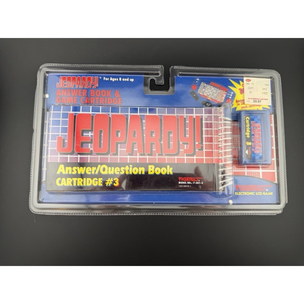 NOS Vintage 1995 Tiger Electronics Jeopardy Question Answer Book Cartridge 3